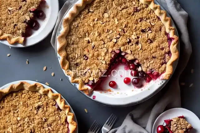 Cherry Pie with Almond Crumb Topping