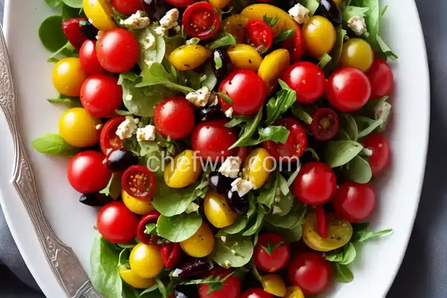 Cherry Tomatoes and Olive Salad