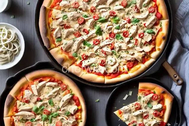 Chicken Alfredo Pizza