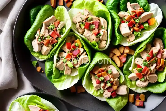 Chicken, Avocado, and Bacon Lettuce Wrap