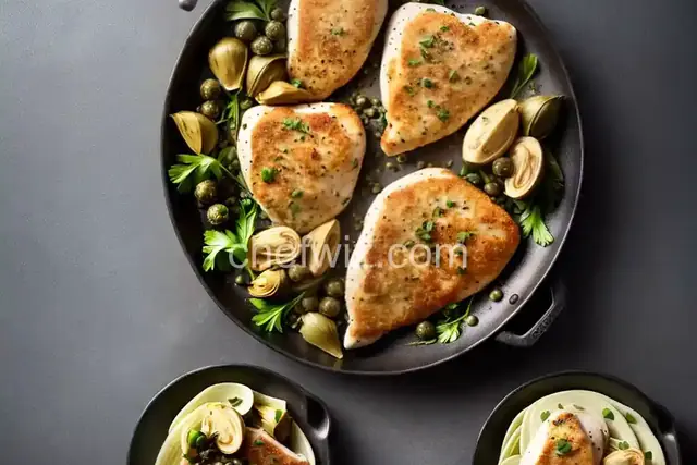 Chicken Breast Cutlets with Artichokes and Capers