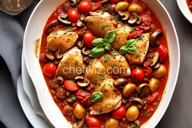 Chicken Cacciatore With Mushrooms, Tomato, and Onion Recipe