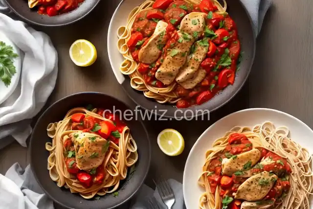 Chicken Cacciatore and Pasta