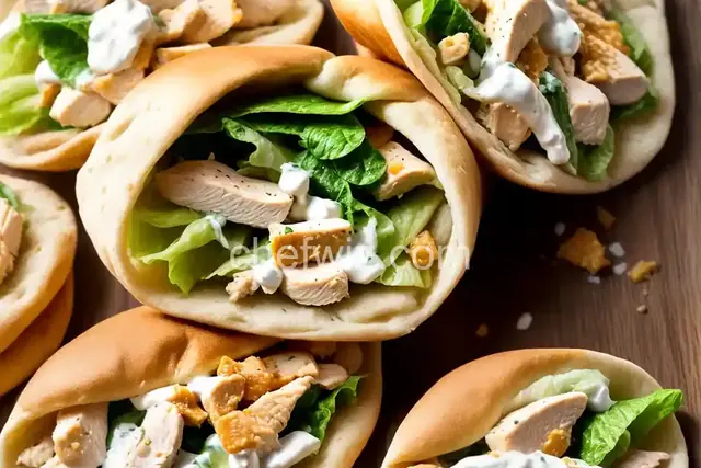 Chicken Caesar Pitas