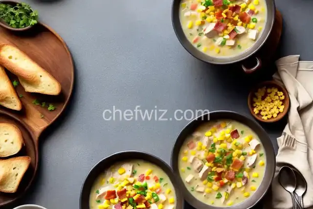 Chicken Chowder with Potato, Bacon, and Corn Recipe
