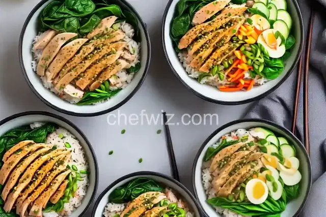 Chicken Donburi (Japanese Rice Bowl) With Spinach Recipe