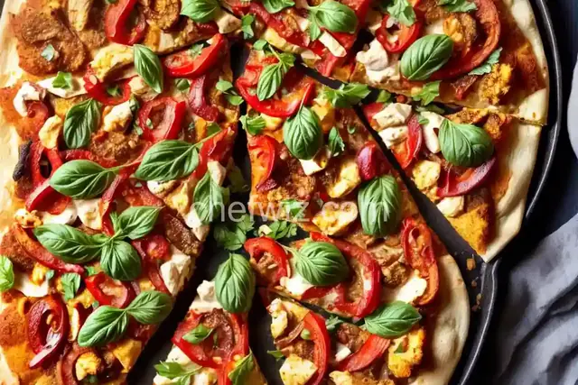 Chicken Fajita Cauliflower Pizza