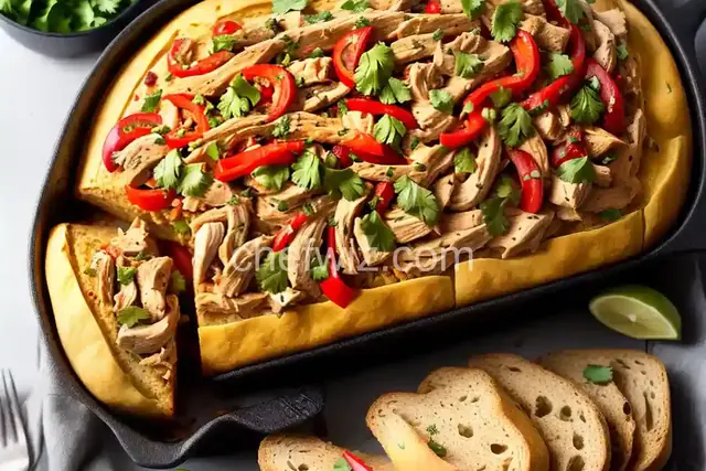 Chicken Fajita Garbage Bread
