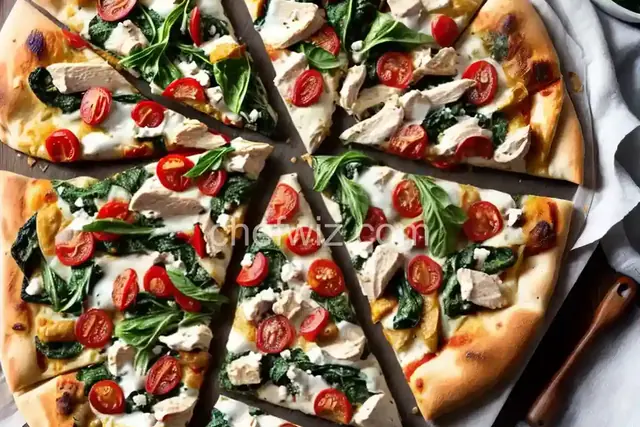 Chicken Florentine Flatbread Pizza