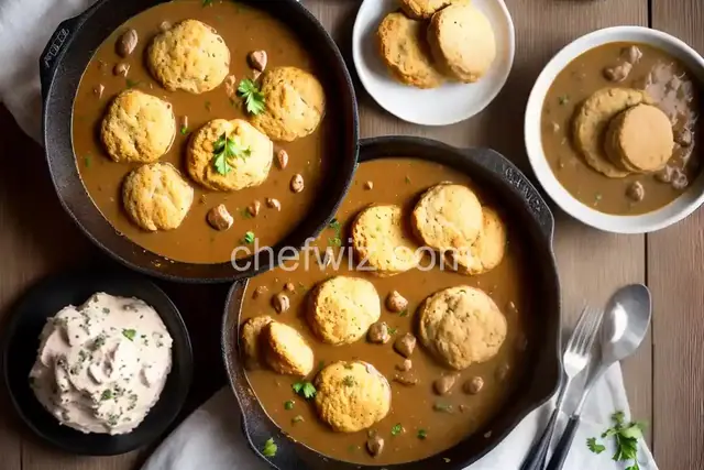 Chicken Gravy and Biscuits