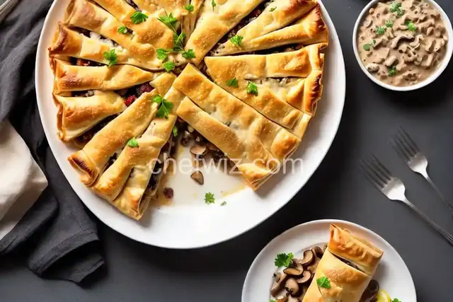 Chicken Mushroom Strudel