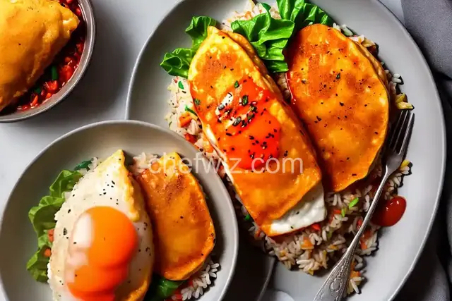 Chicken Omurice (Japanese Chicken Fried Rice Omelette With Ketchup)