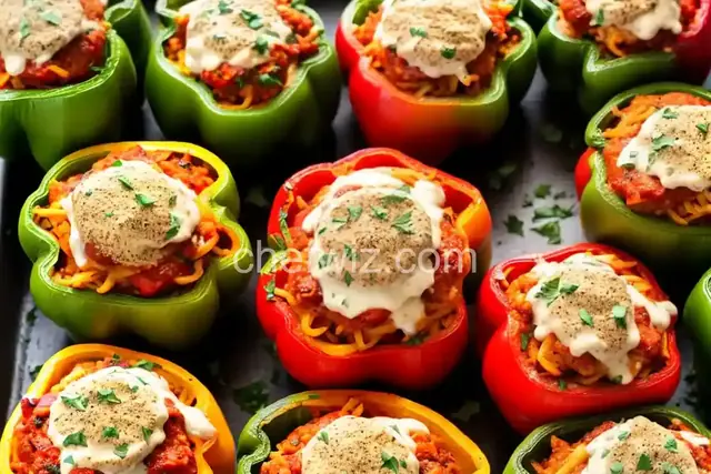 Chicken Parm Stuffed Peppers