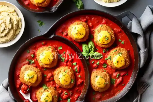 Chicken Parmesan Meatballs with Soft Polenta