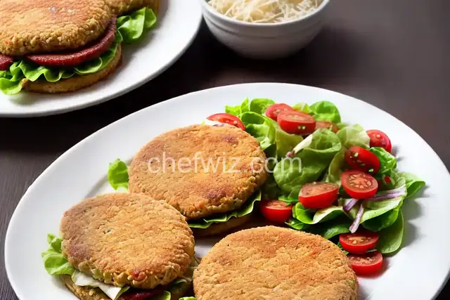 Chicken Patty Parm with Salami Salad