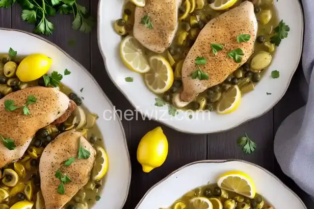 Chicken Piccata with Lemon, Capers and Artichoke Hearts
