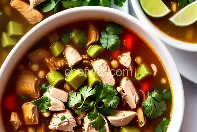 Chicken Posole Verde Soup