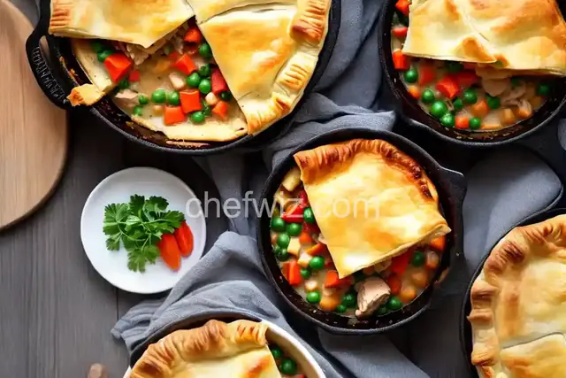 Chicken Pot Pies with Puff Pastry