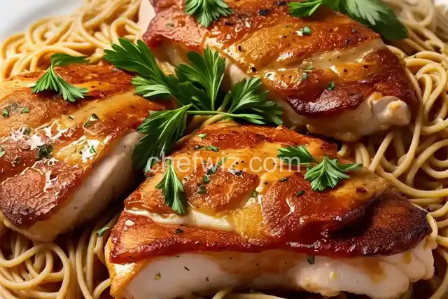 Chicken Saltimbocca with Brown Butter Angel Hair Pasta