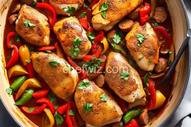 Chicken Scarpariello With Sausage and Peppers