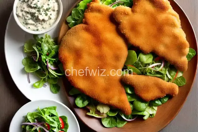 Chicken Schnitzel With Crunchy Salad
