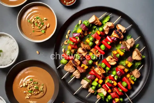 Chicken Skewers with Peanut Sauce