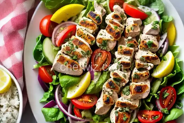 Chicken Souvlaki Salad