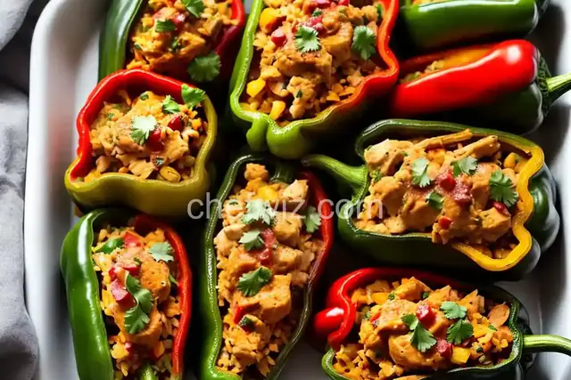 Chicken-Stuffed Poblano Peppers