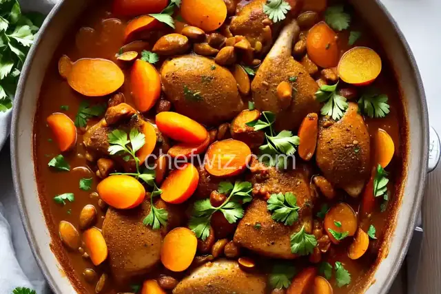 Chicken Tagine With Apricots and Almonds