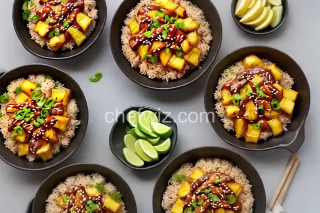 Chicken Teriyaki Pineapple Bowls