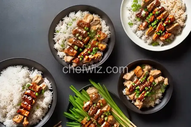 Chicken Yakitori and Rice