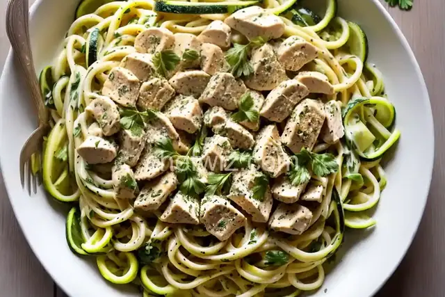 Chicken-Zucchini Alfredo