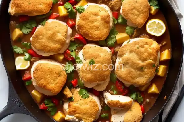 Chicken a la King with Buttermilk Biscuits