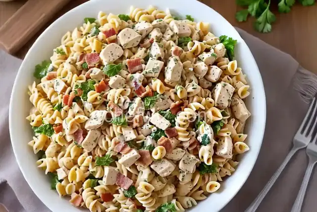 Chicken and Bacon Pasta Salad with Maille® Dijon Originale Mustard