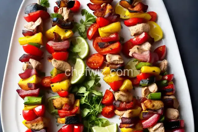 Chicken and Bacon Shish Kabobs