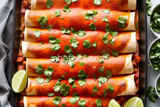Chicken and Chorizo Spanish Enchiladas