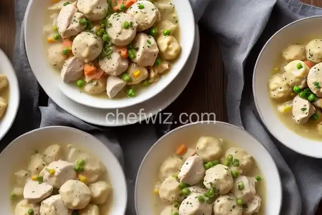 Chicken and Dumplings with Biscuits