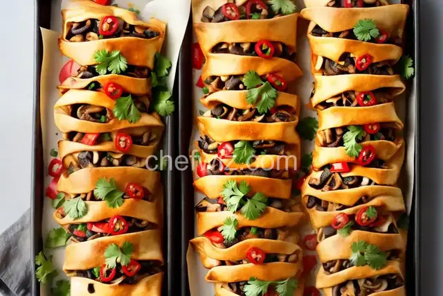 Chicken and Mushroom Chimichangas