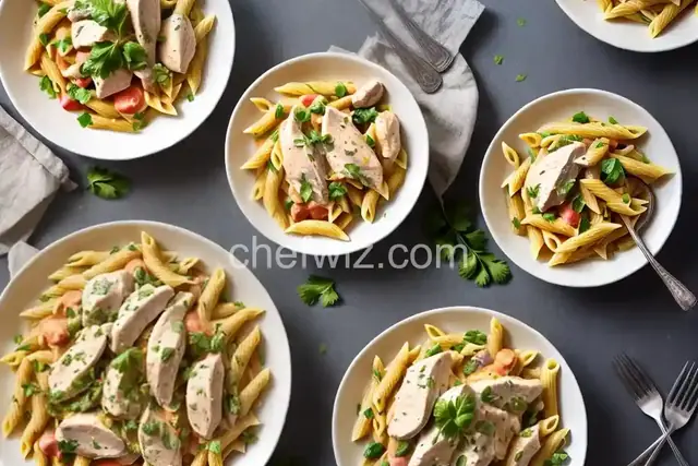 Chicken and Pasta in a Mango Cream Sauce