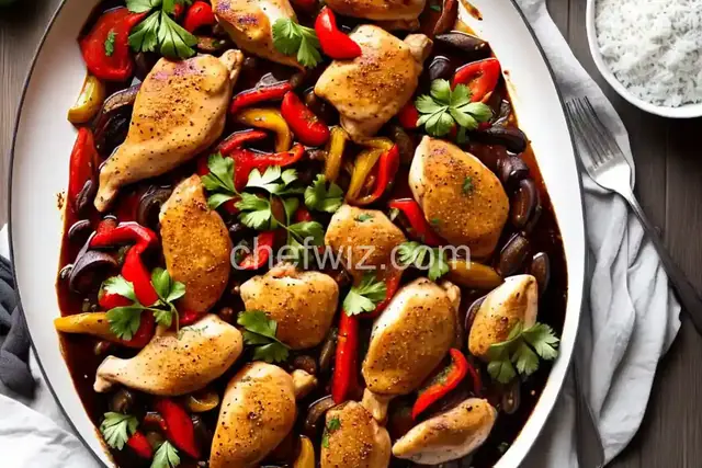 Chicken and Peppers with Balsamic Vinegar