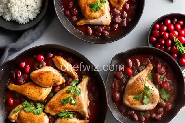 Chicken and Red Wine Sauce