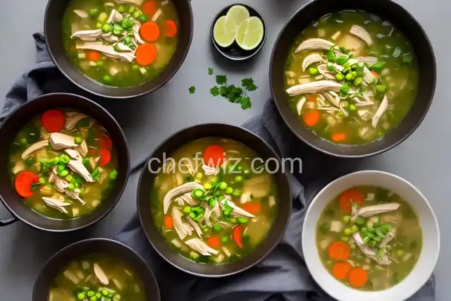 Chicken and Rice Soup With Green Chiles and Ginger