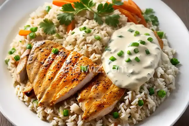 Chicken and Rice in Creamy Sauce