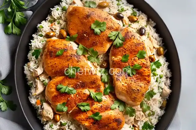 Chicken and Rice with Olives