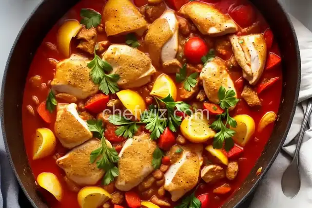 Chicken and Tomato Stew with Caramelized Lemon
