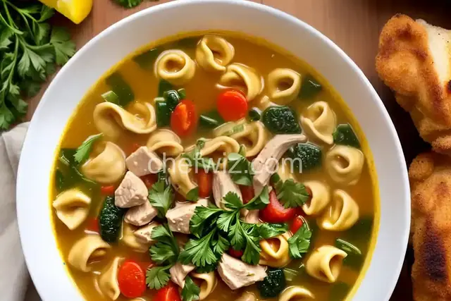 Chicken and Tortellini Florentine Soup