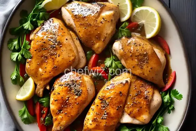 Chicken with Black Pepper Lemon Marinade
