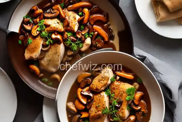Chicken with Chanterelle Mushrooms and Marsala Wine