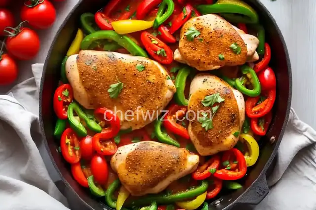 Chicken with Peppers and Tomatoes