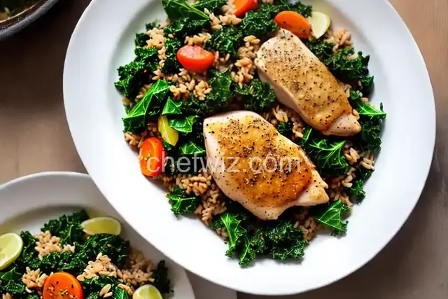 Chicken with Schmaltzy Rice and Kale